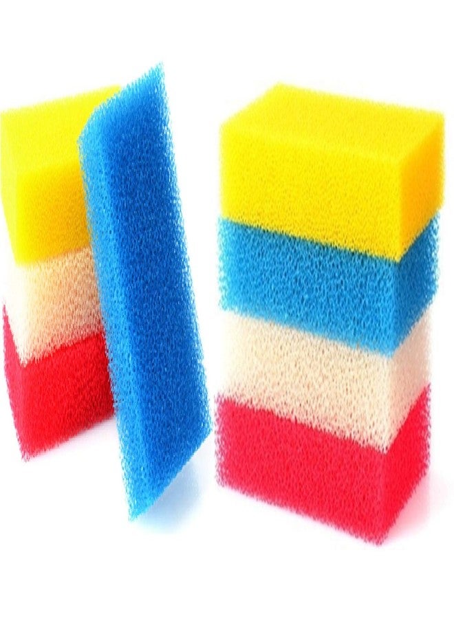 NOHUNT Sponge Scrubber Multi Purpose Cleaning Sponges Scoured with one Side Absorbent Sponge & Other Side Scouring Pad (Multi Color) Pack of 8 - Image 1
